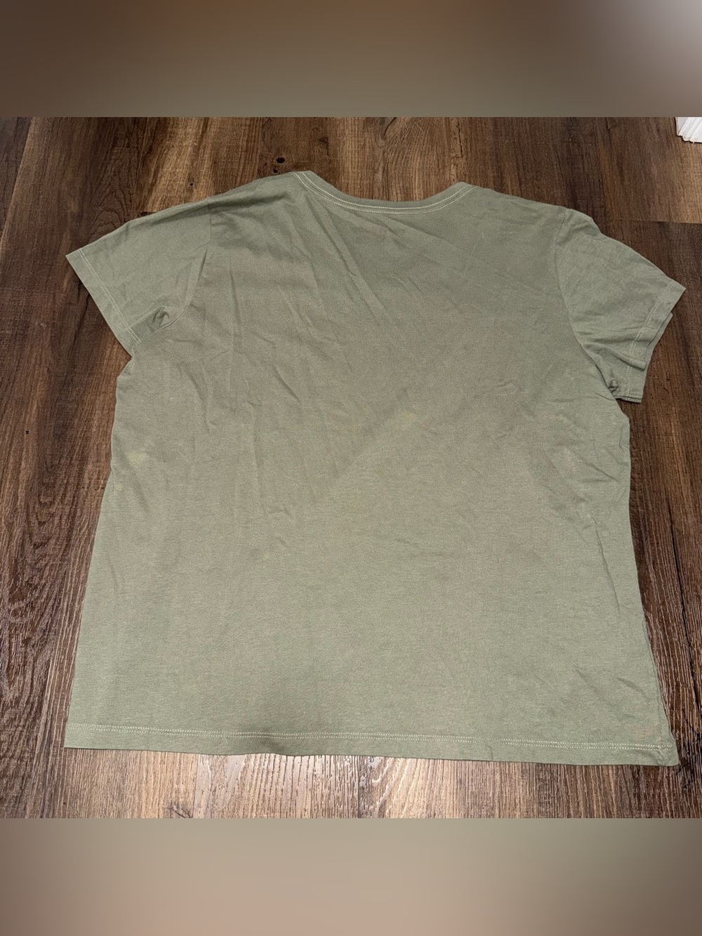 NWT Life Is Good Winnie the Pooh & Dogs Olive Green V-Neck Tee - XL - Picture 6 of 8